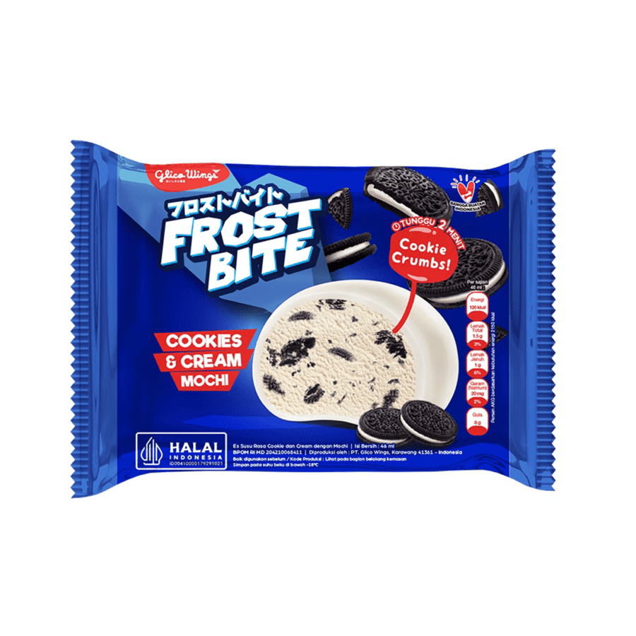 Glico Wings Frostbite Cookies & Cream Mochi 46ml