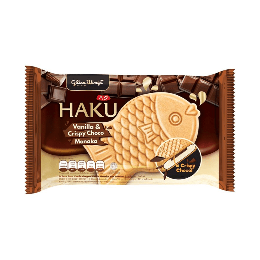 Glico Wings Haku Vanilla & Crispy Choco Monaka 100ml