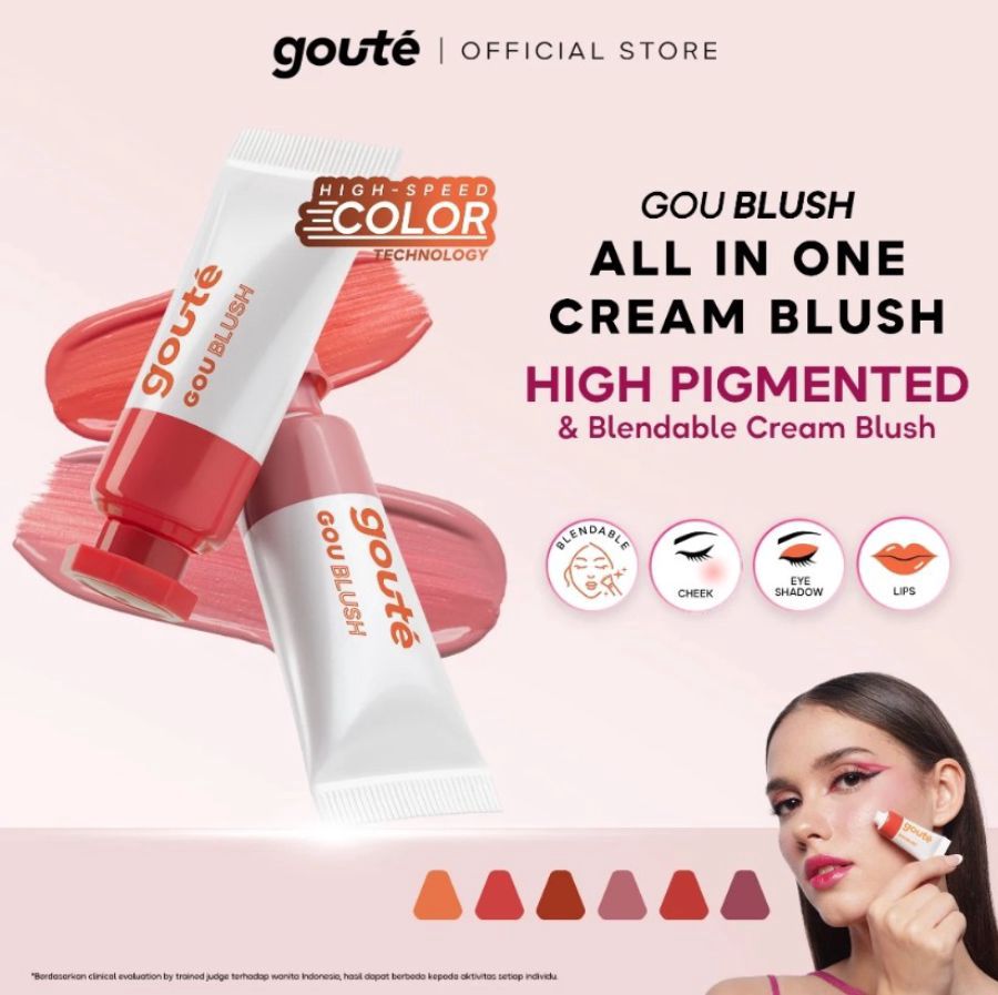 Goute Goublush 03 Caramel Town Cream Blush for Cheek, Lip, Eye Shadow