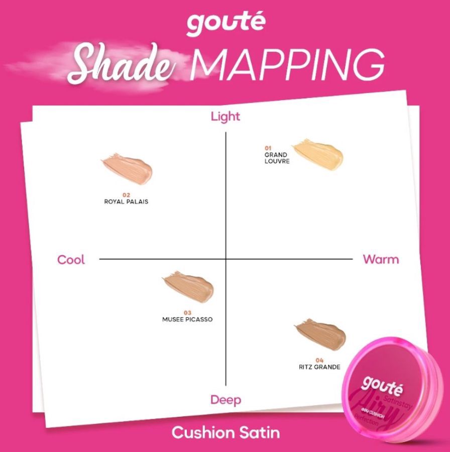 Goute Satin Stay Airy Perfection 01 Grand Louvre Cushion 20gram