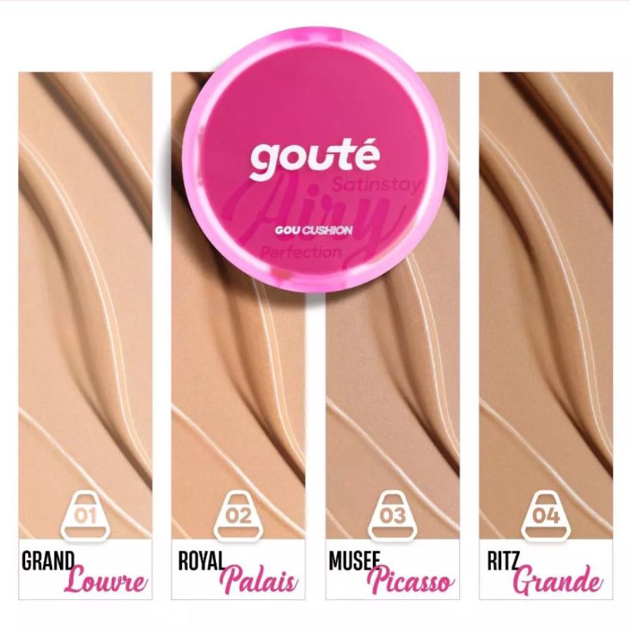 Goute Satin Stay Airy Perfection 01 Grand Louvre Cushion 20gram