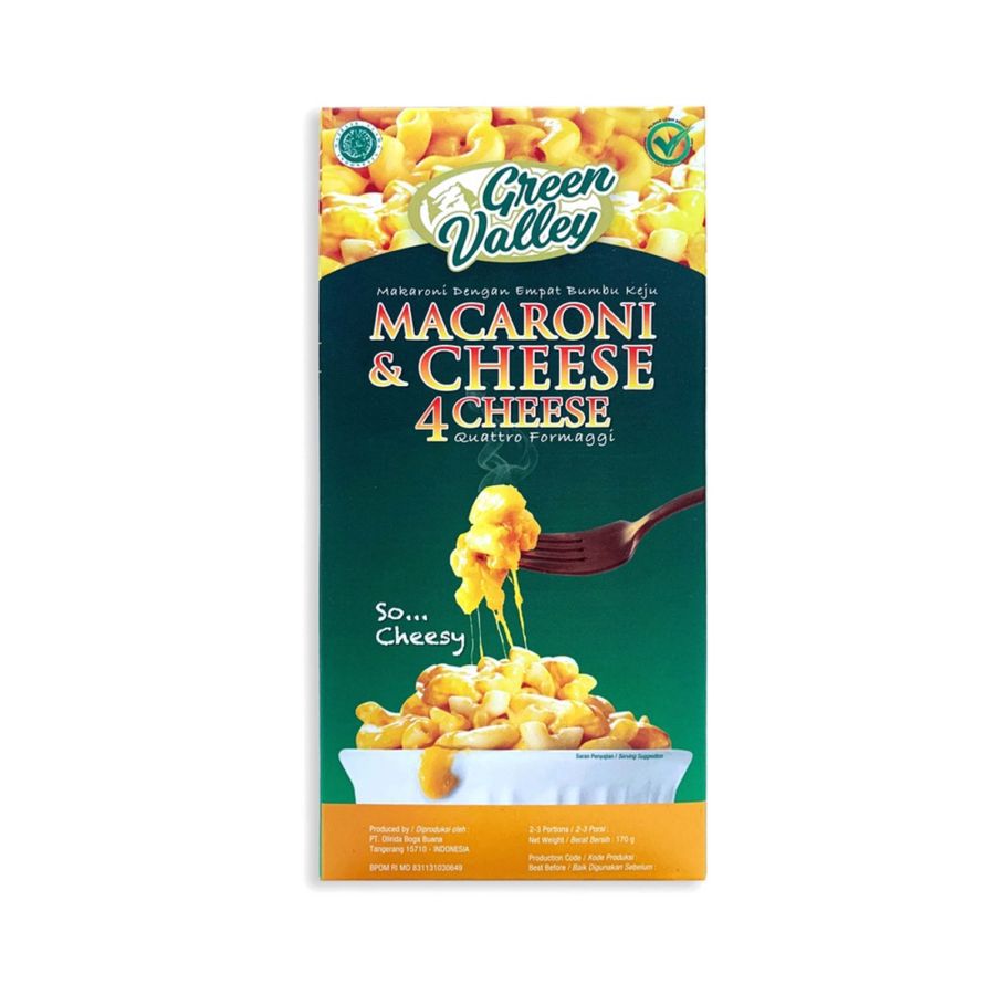 Green Valley Macaroni & Cheese 4 Cheese Quatro Formaggi Pasta 170gram