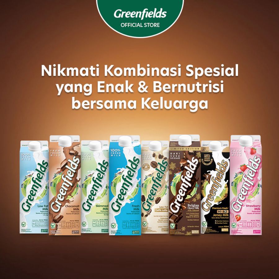 Greenfields Fresh Milk Belgian Choco Almond 950ml