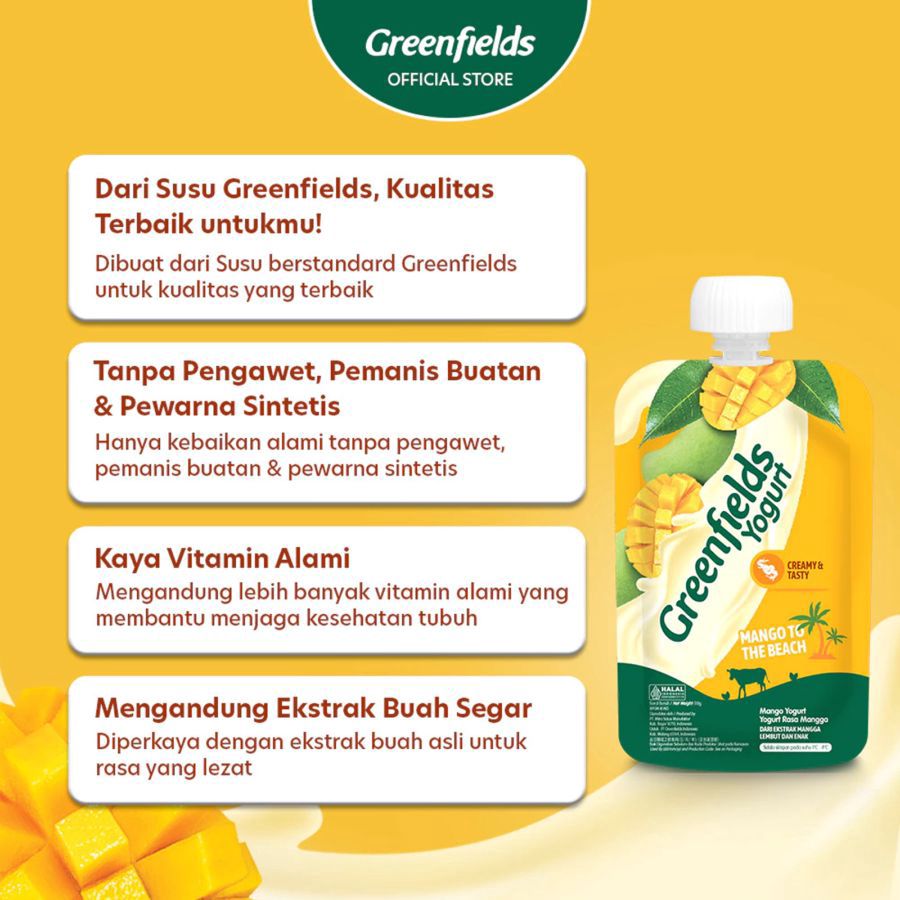 Greenfields Mango Yogurt Pouch 110gram