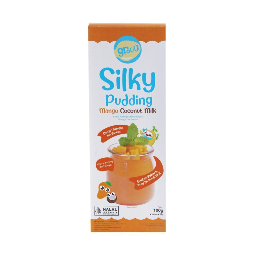 Grouu Silky Pudding Mango Coconut Milk 100gram