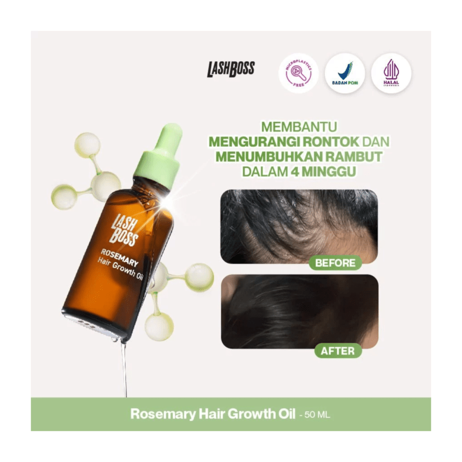 LashBoss Rosemary Hair Growth Oil Minyak Rambut 50ml