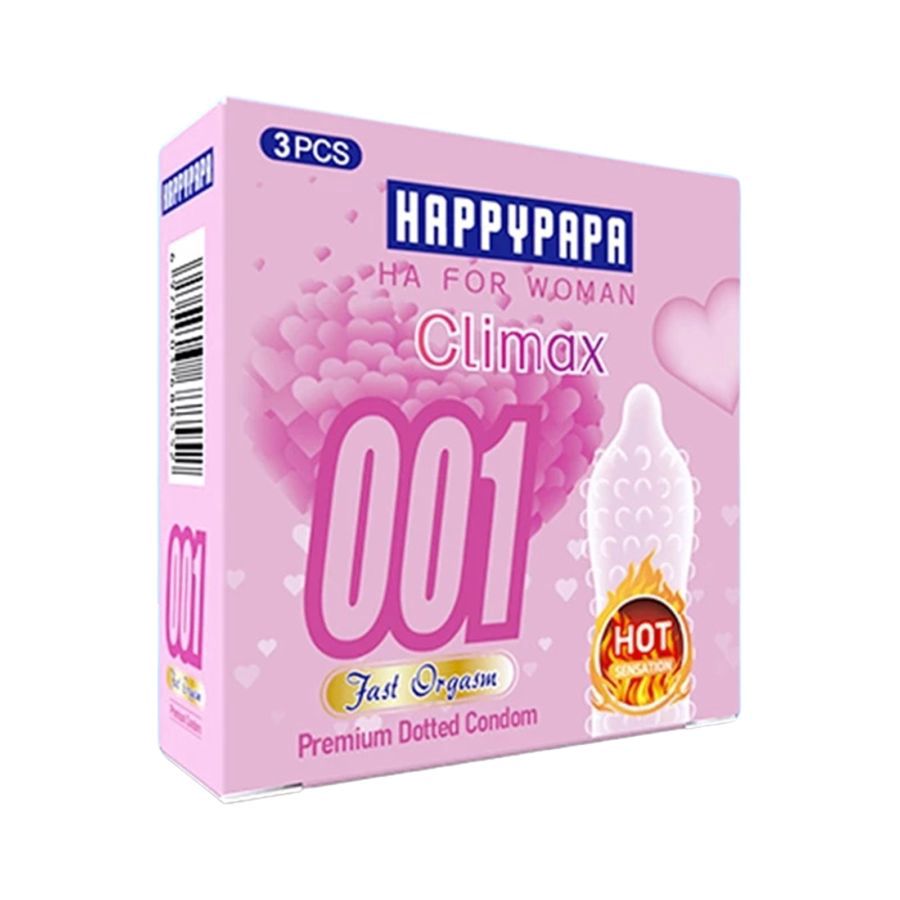 Happypapa 001 Climax Fast Orgasm Premium Dotted Condom 3sachets