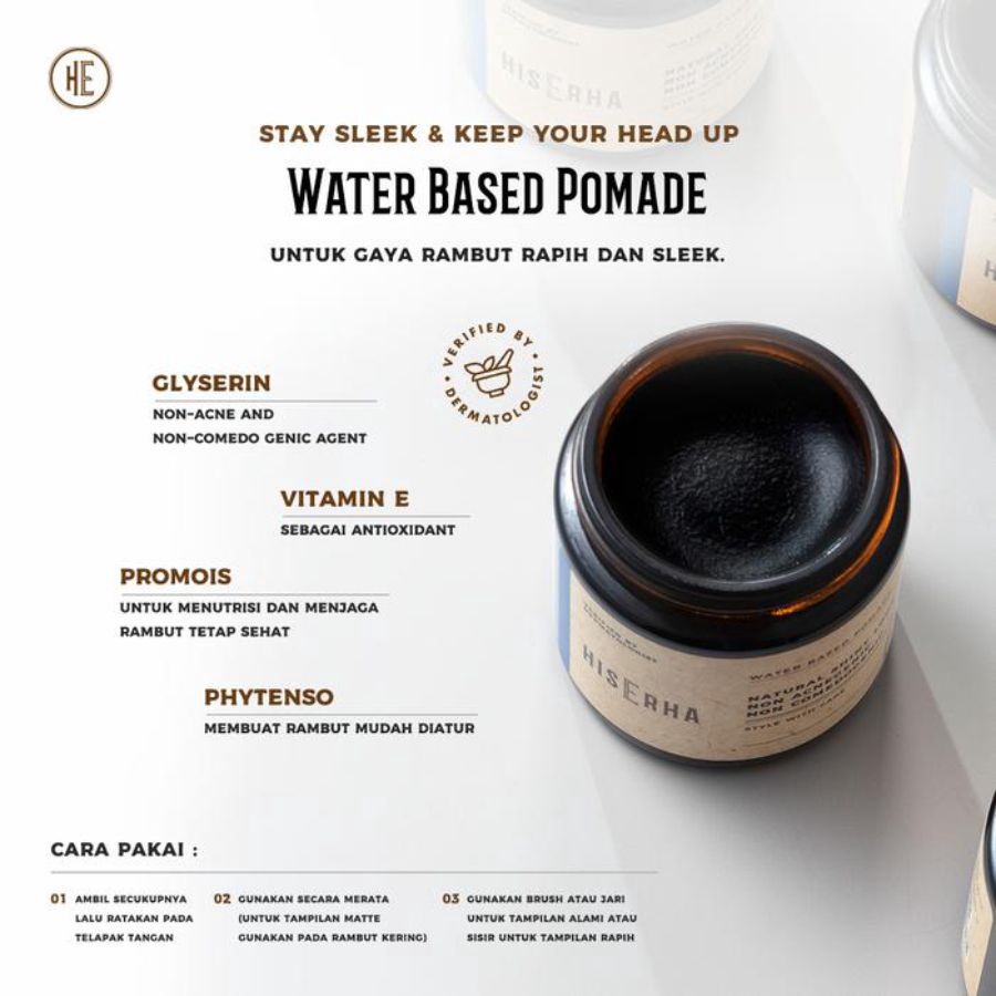 His Erha Water Based Pomade Penata Rambut Pria 120gram