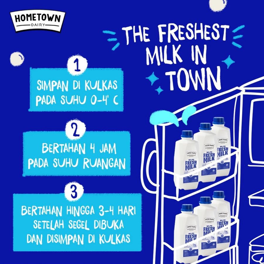 Hometown Fresh Milk Plain 950ml