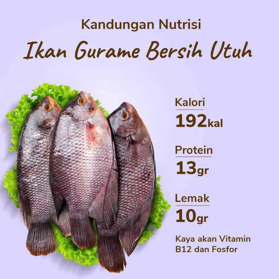 Ikan Gurame Bersih Utuh Astro Farm 450gram