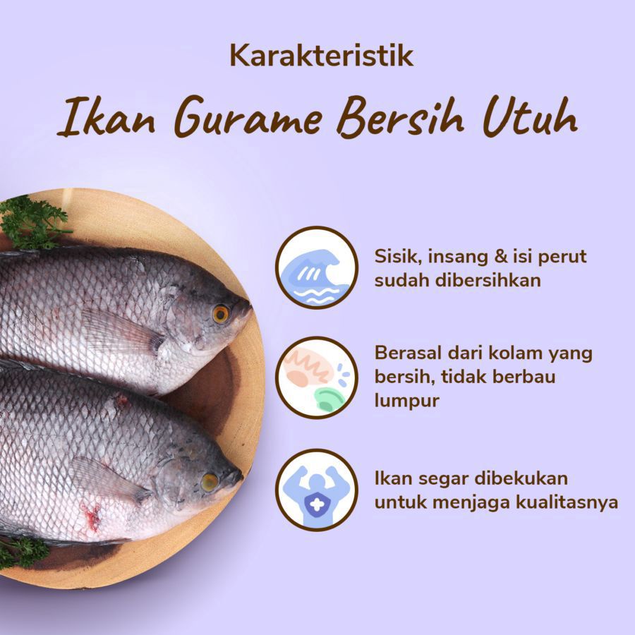 Ikan Gurame Bersih Utuh Astro Farm 450gram
