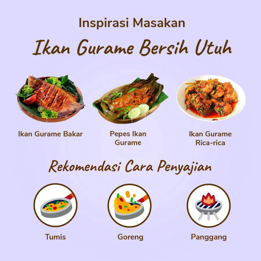 Ikan Gurame Bersih Utuh Astro Farm 450gram