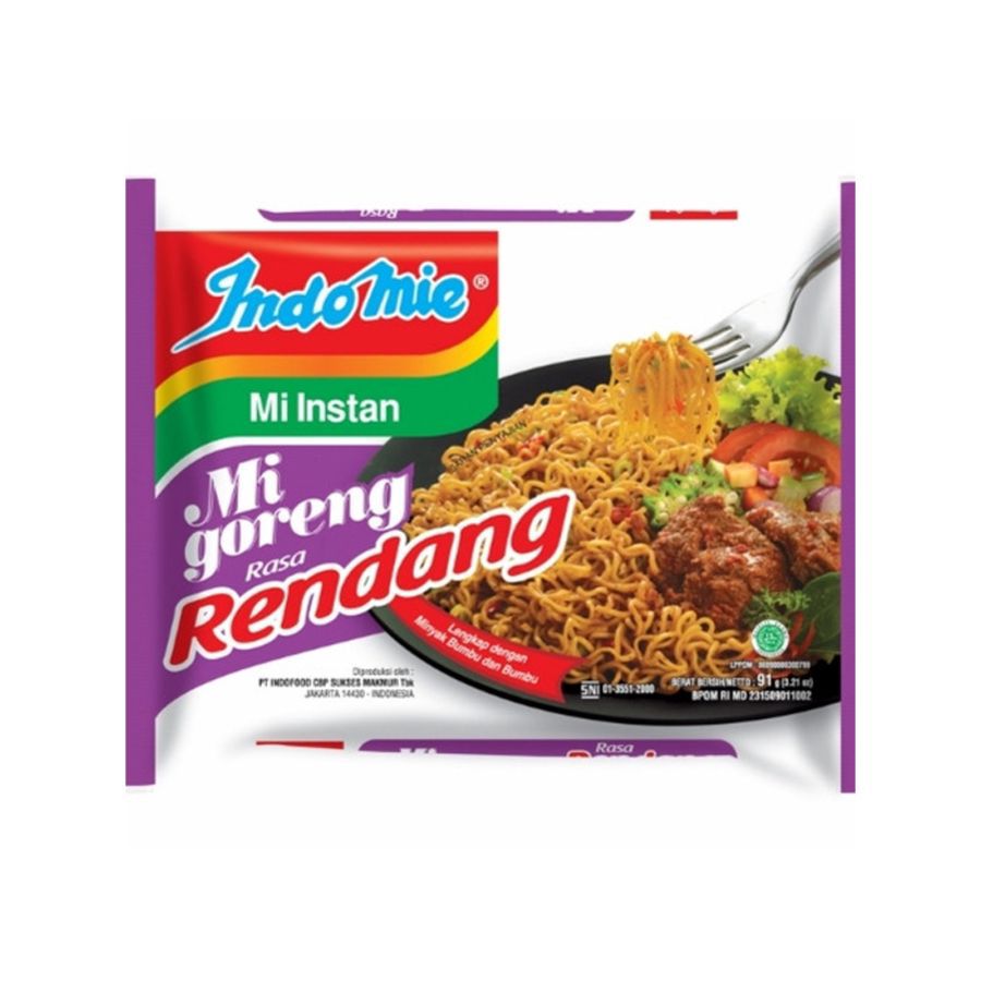 Indomie Goreng Rendang Mie Instan 91gram