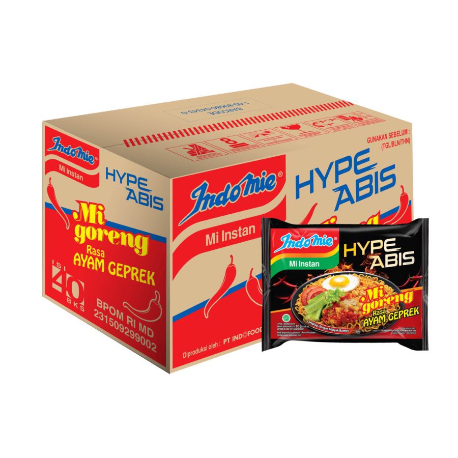 Indomie Hype Abis Goreng Ayam Geprek Mie Instan Dus 40pcs