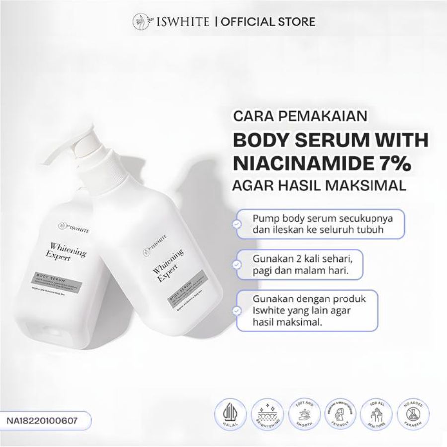 Iswhite Whitening Expert Body Serum 200gram