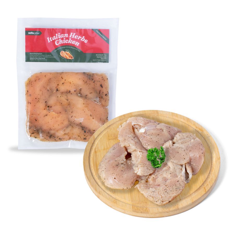 (Satu Porsi) Ayam Marinasi dengan Saus Italian Herbs 120gram 1pcs