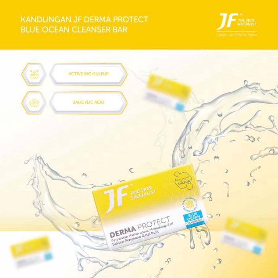 JF Sulfur Derma Protect Blue Ocean Cleanser Barsoap 90gram