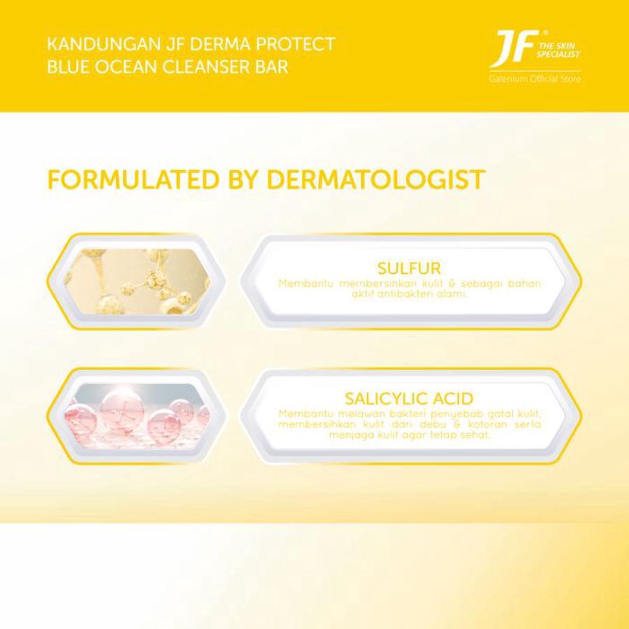 JF Sulfur Derma Protect Blue Ocean Cleanser Barsoap 90gram
