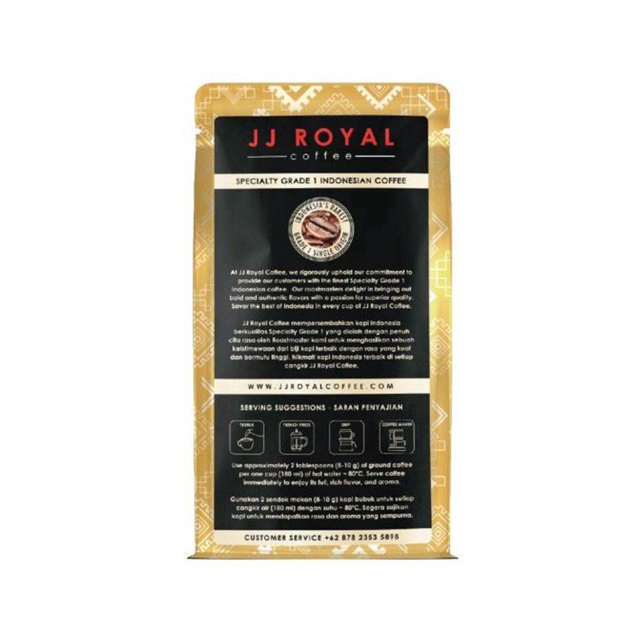 JJ Royal Arabica Toraja Coffee Ground Bag