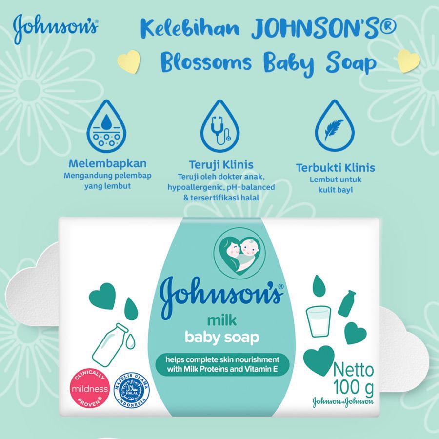 Johnson's Milk Baby Soap Bar 75gram