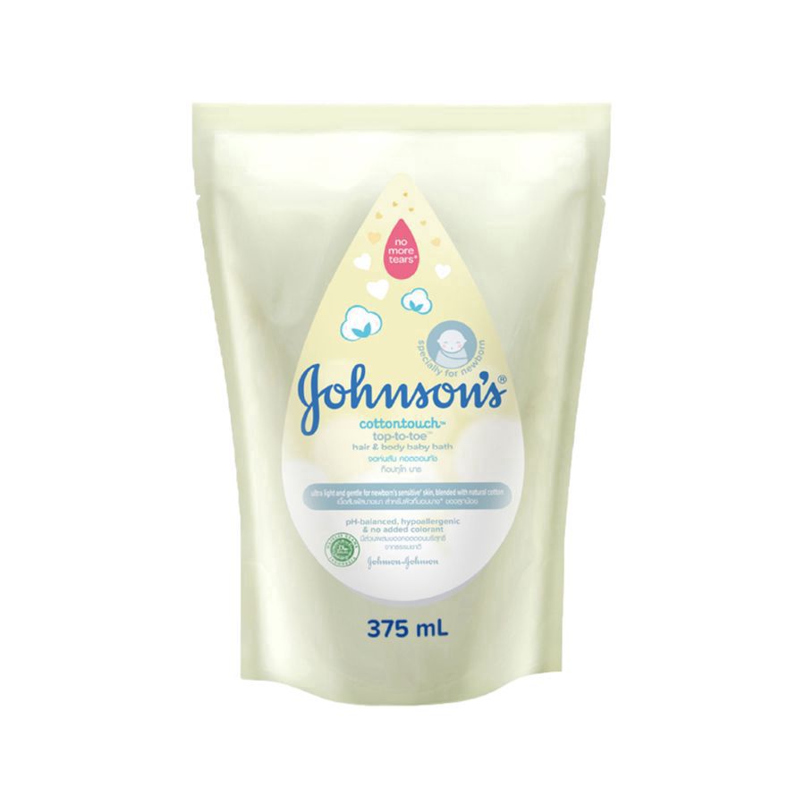 Johnson's Top to Toe Hair & Body Bath Cottontouch Pouch 375ml