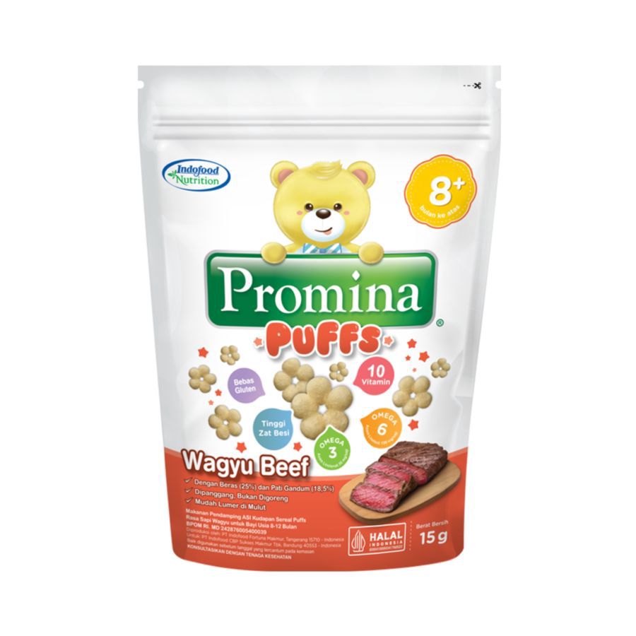 Promina Puffs Wagyu Beef Snack Bayi 8+ Bulan 15gram