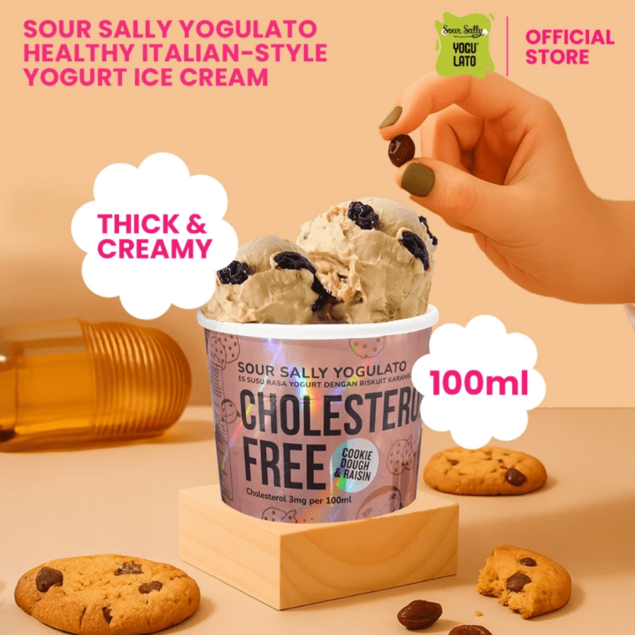 Sour Sally Yogulato Cookie Dough & Raisin 100ml