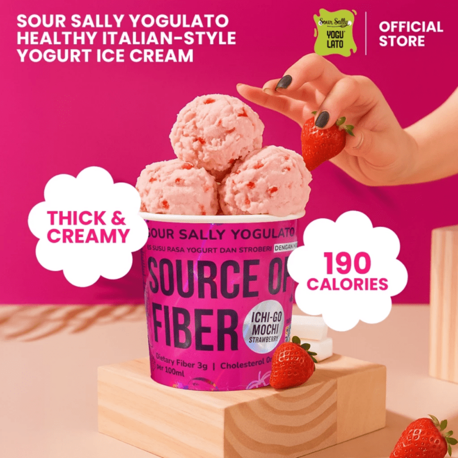 Sour Sally Yogulato Ichi-Go Mochi Strawberry 330ml