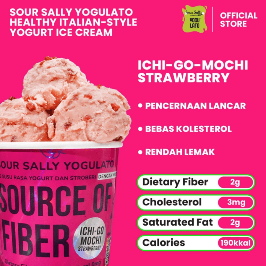 Sour Sally Yogulato Ichi-Go Mochi Strawberry 330ml