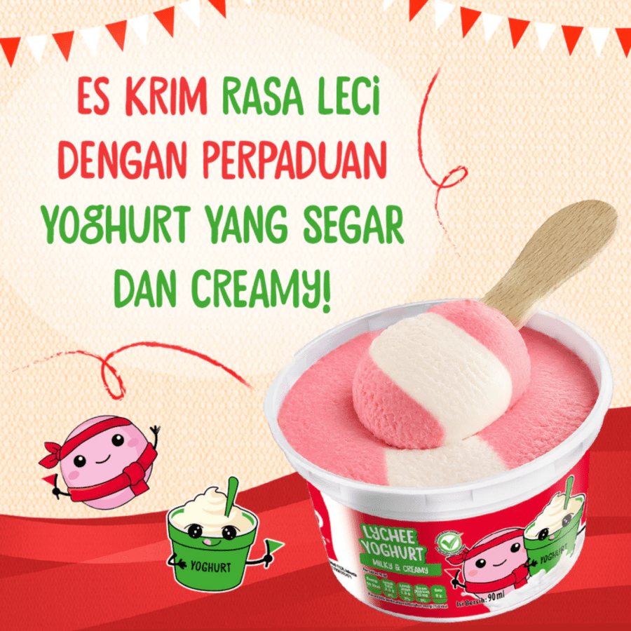 Wall's Populaire Lychee Yoghurt Ice Cream 90ml