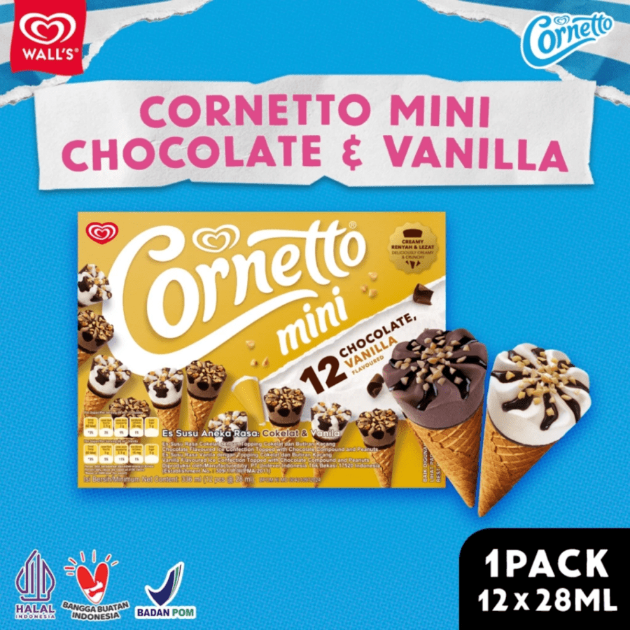 Walls Cornetto Mini Chocolate Vanilla Ice Cream