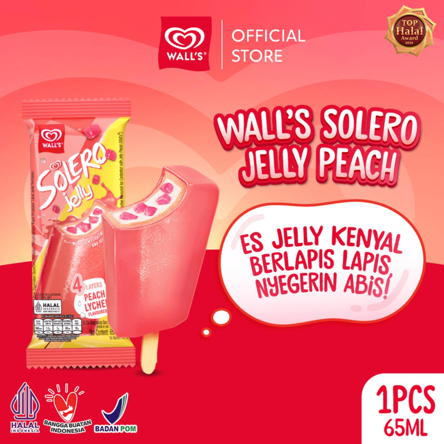 Walls Solero Jelly Peach Ice Cream 65ml