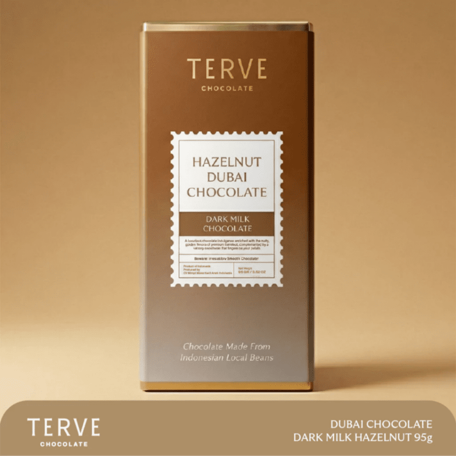 Terve Hazelnut Dubai Chocolate Dark Milk 95gram
