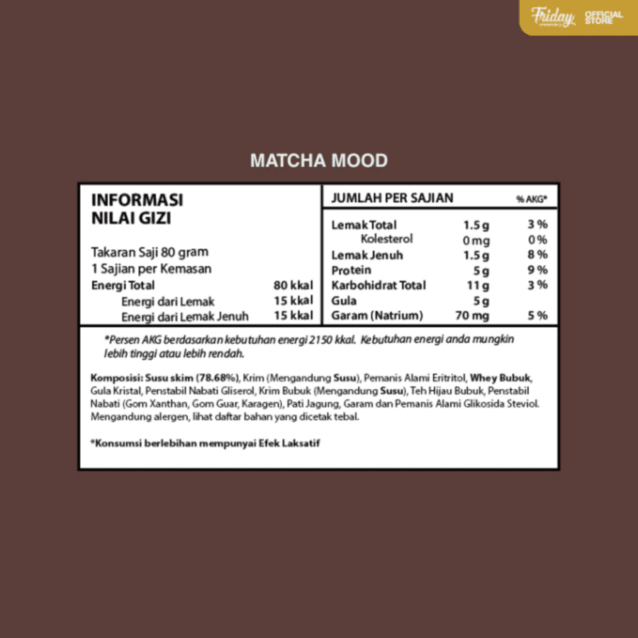 Friday Creamery Matcha Mood Mini 120ml