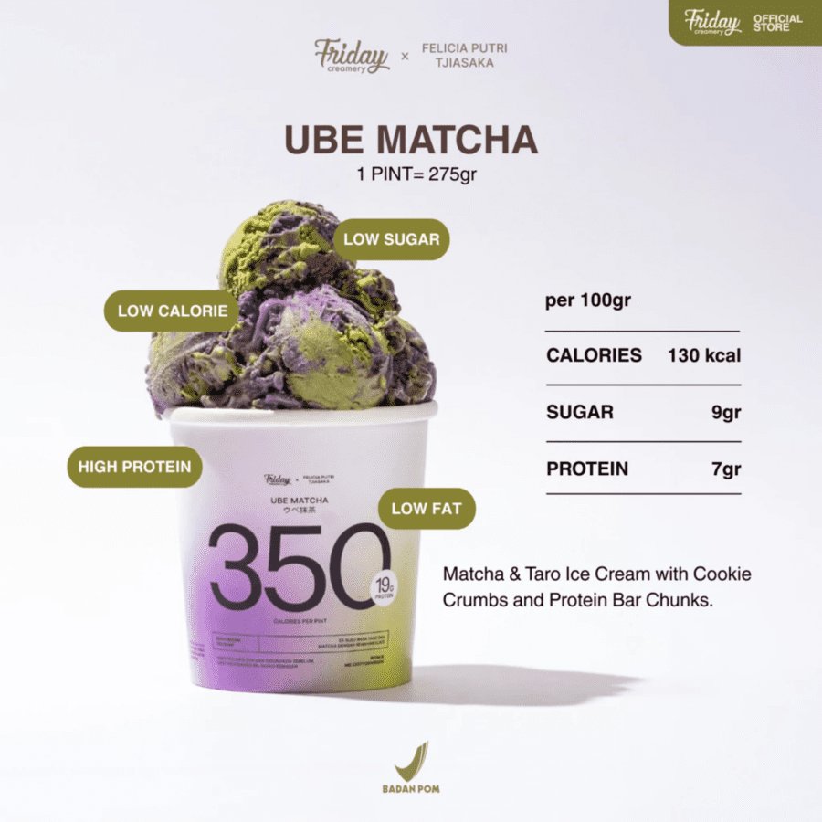 Friday Creamery Ube Matcha 473ml