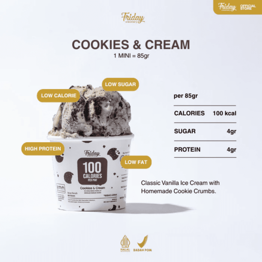 Friday Creamery Cookies & Cream MIni 120ml