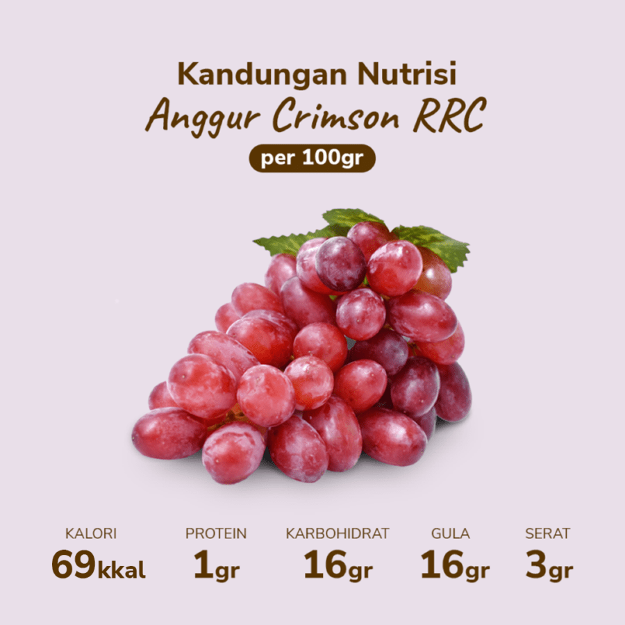 Anggur Crimson Less Seed Astro Farm 450-500gram