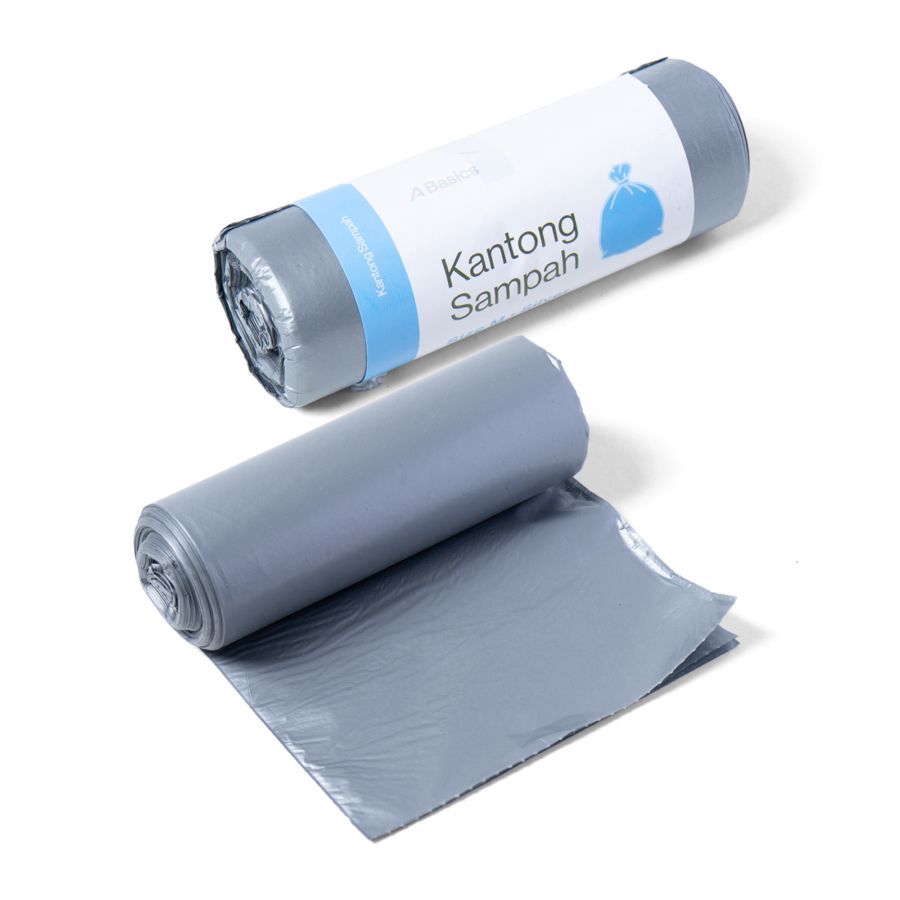Kantong Sampah Roll Size M 60x80 cm A Basics 10pcs