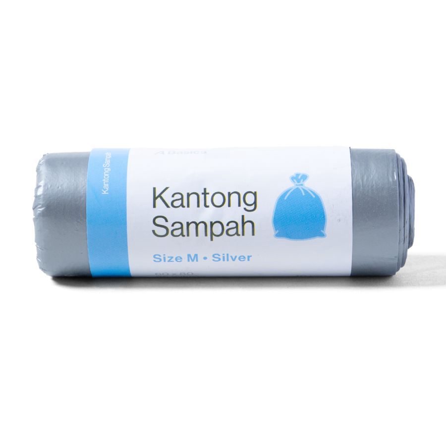 Kantong Sampah Roll Size M 60x80 cm A Basics 10pcs