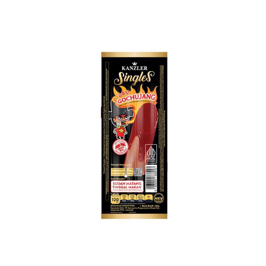 Kanzler Singles Gochujang Ready to Eat Sausages 65gram