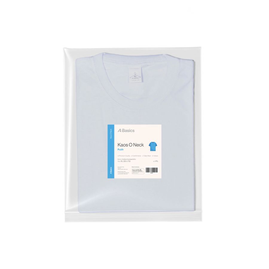 Kaos O Neck Putih Size XL A Basics 1pcs