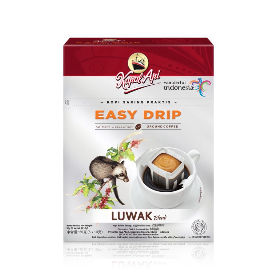 Kapal Api Drip Luwak Blend Kopi Bubuk Saring 50gram