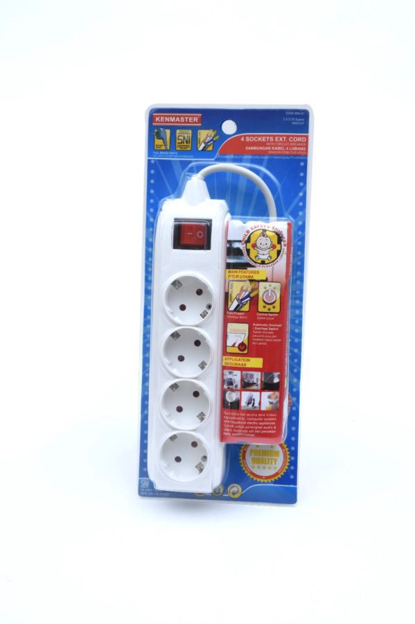 Kenmaster Stop Kontak F4 Overheat SNI 4 Lubang 1pcs