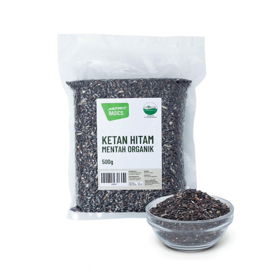 Ketan Hitam Mentah Organik Astro Basics 500gram