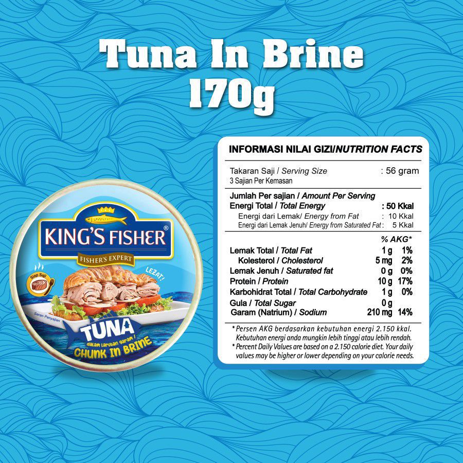 King's Fisher Tuna Dalam Larutan Garam 170gram