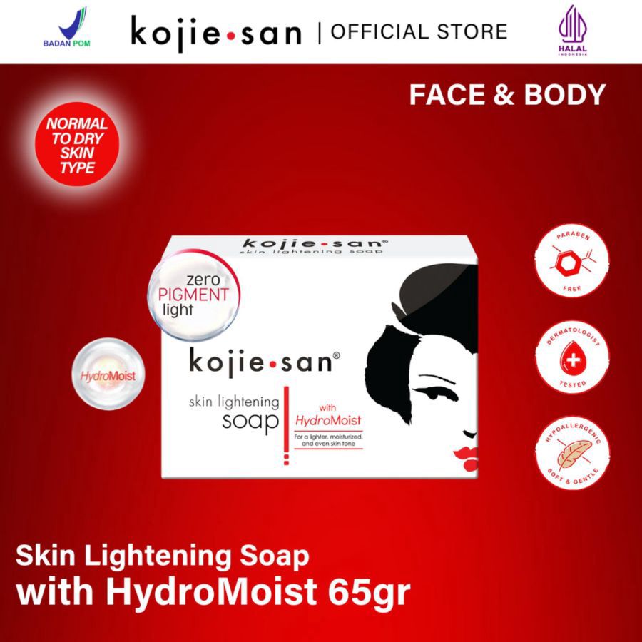 Kojie San Skin Lightening Soap with Hydromoist Barsoap 65gram
