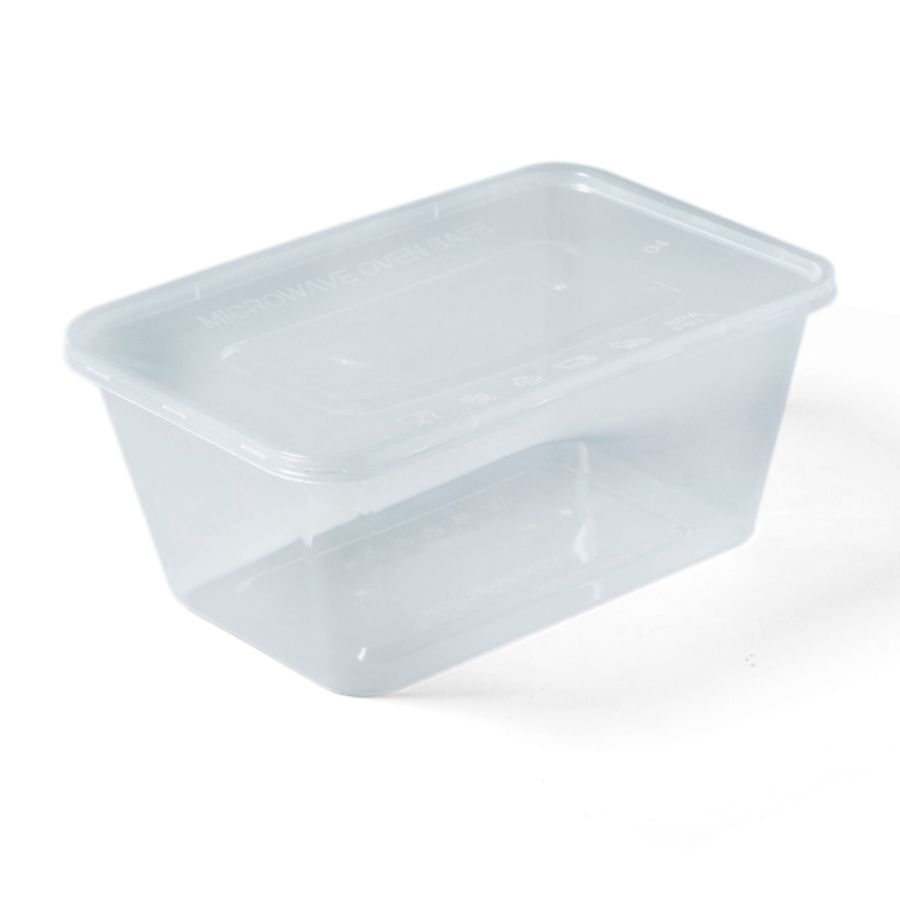 Kotak Makan Plastik Thinwall Kapasitas 1000ml A Basics 12pcs