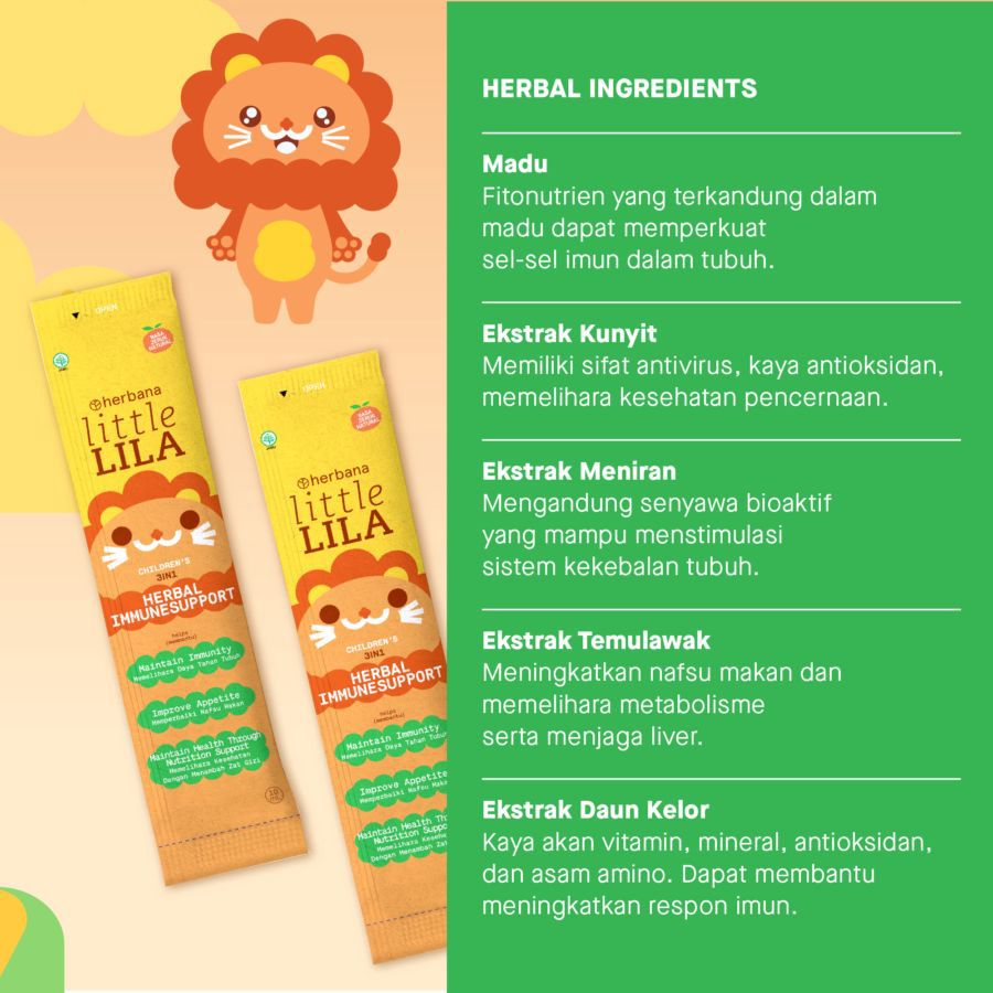 Herbana Little Lila Immunesupport Suplemen Anak 12sticks
