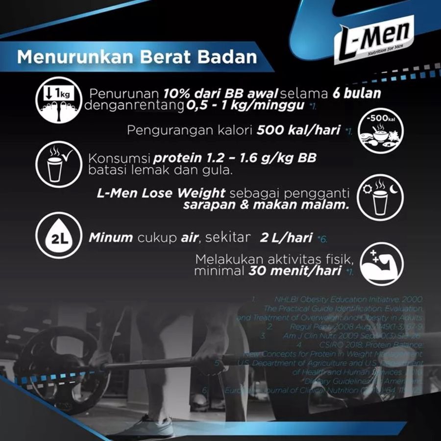L-Men Lose Weight Chocolate Cereal  - Suplemen Penurun Berat Badan Tinggi Whey Protein 300gram