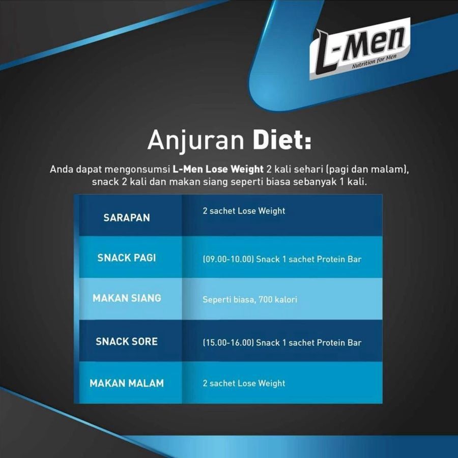 L-Men Lose Weight Chocolate Cereal  - Suplemen Penurun Berat Badan Tinggi Whey Protein 300gram